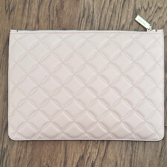 Kate Spade Rose Smoke Pink Quilted Clutch - Picture 4 of 6